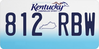 KY license plate 812RBW
