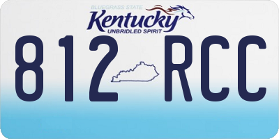 KY license plate 812RCC