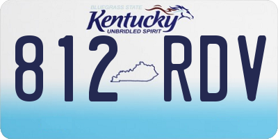 KY license plate 812RDV