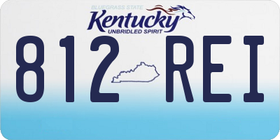 KY license plate 812REI