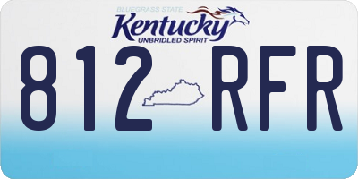KY license plate 812RFR
