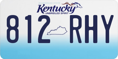 KY license plate 812RHY