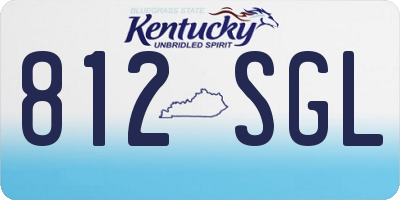 KY license plate 812SGL