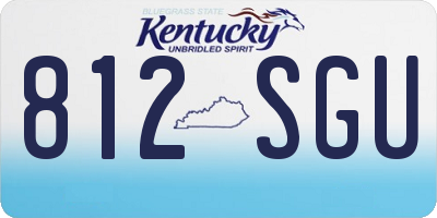 KY license plate 812SGU