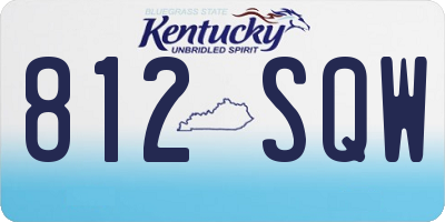KY license plate 812SQW