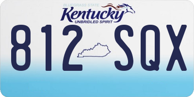 KY license plate 812SQX