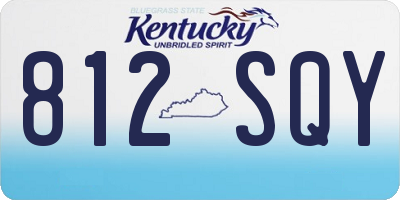KY license plate 812SQY