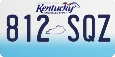 KY license plate 812SQZ