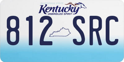 KY license plate 812SRC
