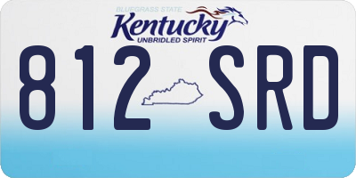 KY license plate 812SRD