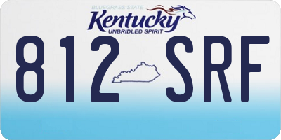 KY license plate 812SRF