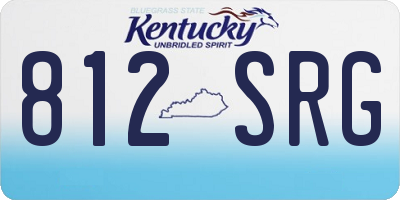 KY license plate 812SRG
