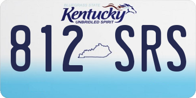 KY license plate 812SRS