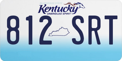 KY license plate 812SRT