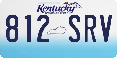 KY license plate 812SRV