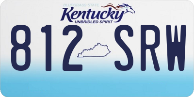 KY license plate 812SRW