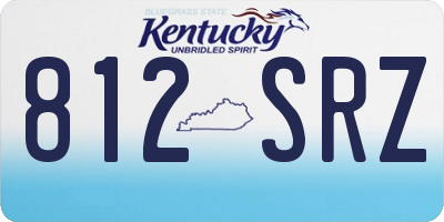 KY license plate 812SRZ