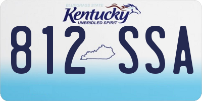 KY license plate 812SSA