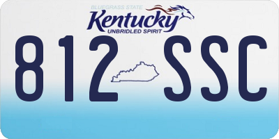KY license plate 812SSC