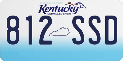 KY license plate 812SSD