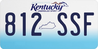 KY license plate 812SSF