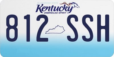 KY license plate 812SSH