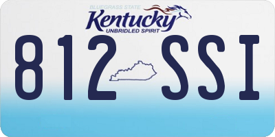KY license plate 812SSI