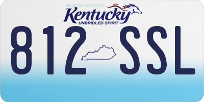 KY license plate 812SSL