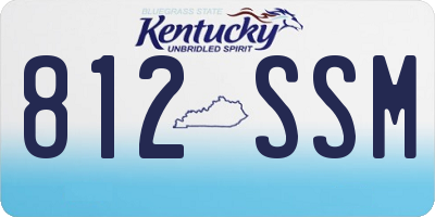 KY license plate 812SSM