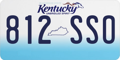KY license plate 812SSO