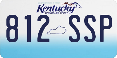 KY license plate 812SSP