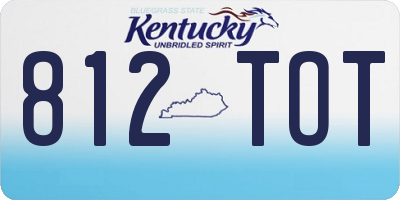 KY license plate 812TOT