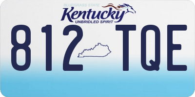 KY license plate 812TQE