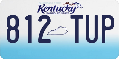 KY license plate 812TUP