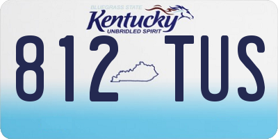KY license plate 812TUS