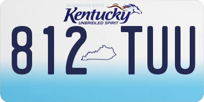 KY license plate 812TUU