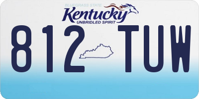 KY license plate 812TUW