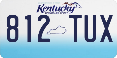 KY license plate 812TUX
