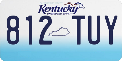 KY license plate 812TUY