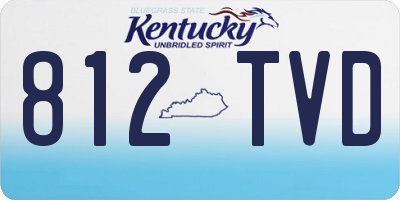 KY license plate 812TVD