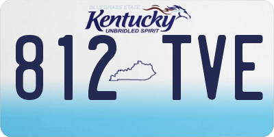 KY license plate 812TVE