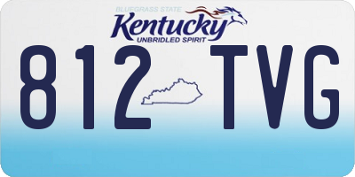 KY license plate 812TVG