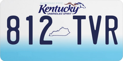 KY license plate 812TVR