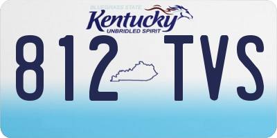 KY license plate 812TVS