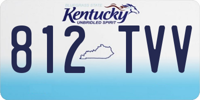 KY license plate 812TVV