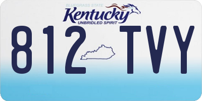 KY license plate 812TVY