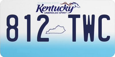 KY license plate 812TWC