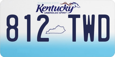 KY license plate 812TWD