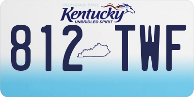 KY license plate 812TWF