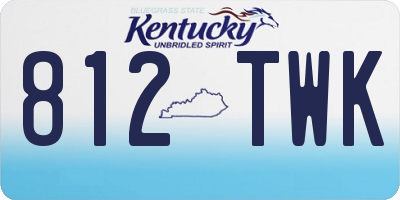 KY license plate 812TWK